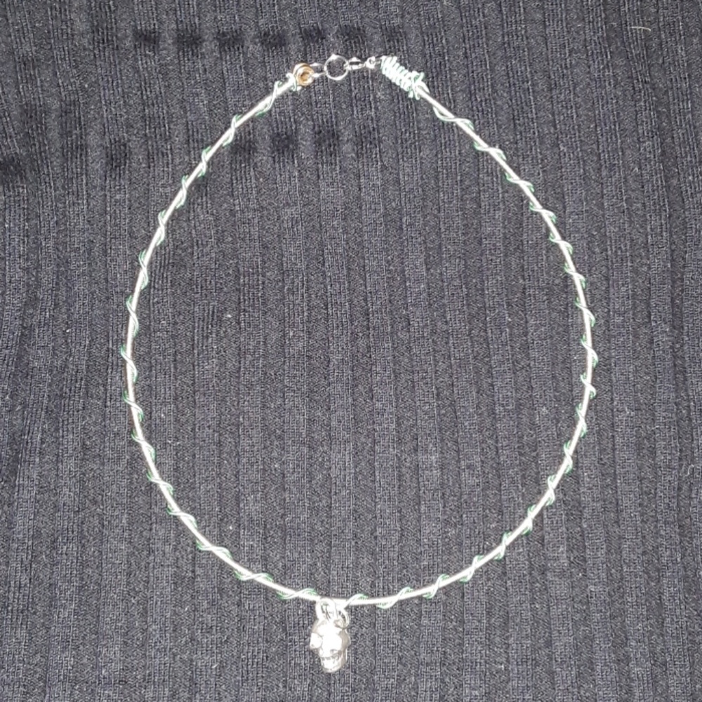 New Hand Made D3AN Basstring Skull Necklace